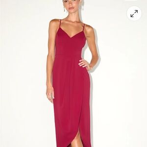 Lulu's Rust-Colored Midi Dress